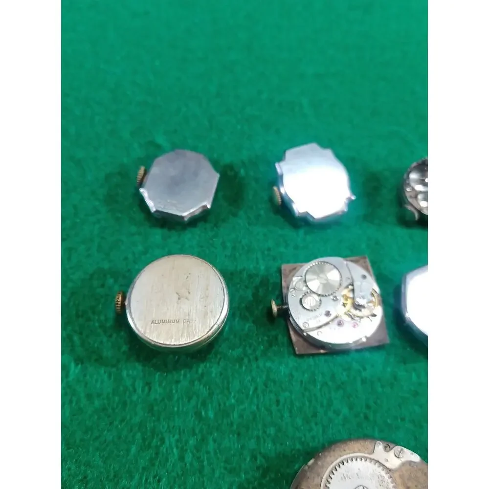 Old Wind Up Watch Movement Lot Of 9